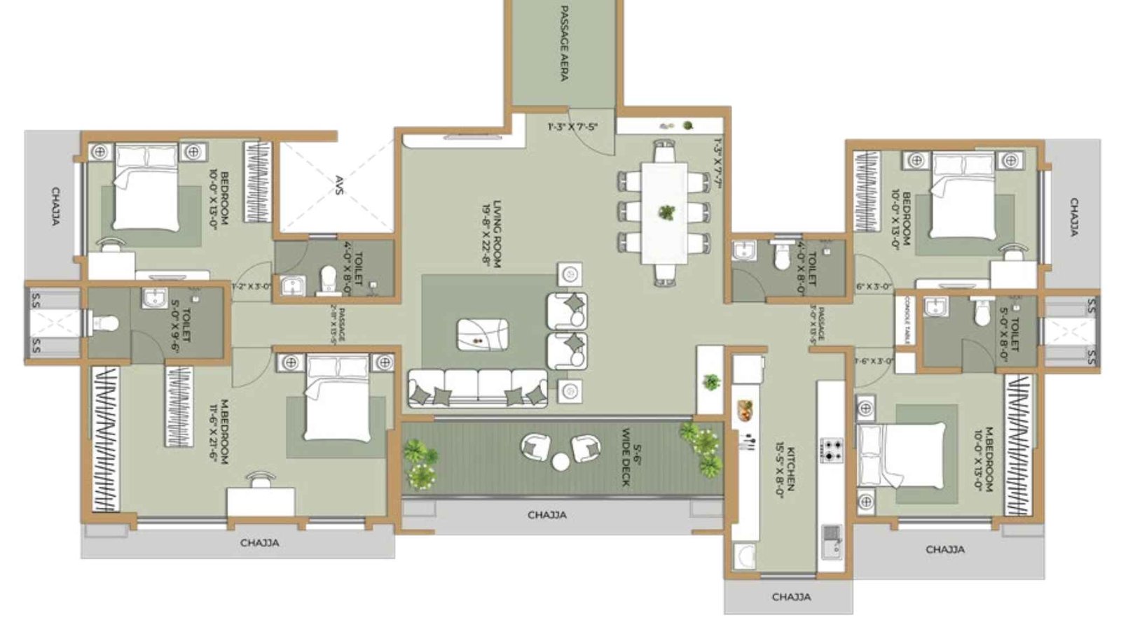 Ethics-Oliver-Floor-Plan-4-BHK-1667-sqft